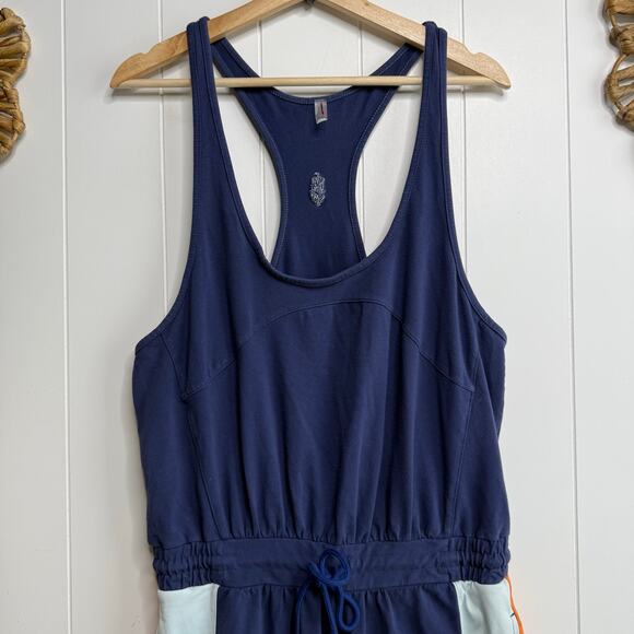 Free People jumpsuit onesie one-piece activewear romper flare Large - Picture 4 of 9